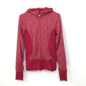 Lululemon REVERSIBLE Hoodie Jacket  Size 8 Active Running Casual Red Full Zip